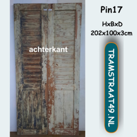 Kastdeur / meterkast deur / oud deur teakhout pin17