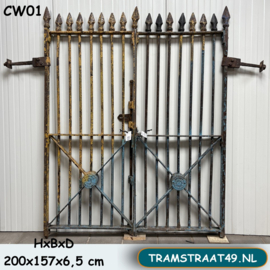 ijzeren hekwerk 200 cm hoog NW01