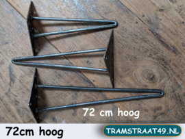 Tafelpoot voor eettafel, bureau of sidetable | hairpin |  72 cm hoog | per stuk