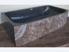 Rechthoekige riviersteen inbouw wasbak S350 (80x44cm)