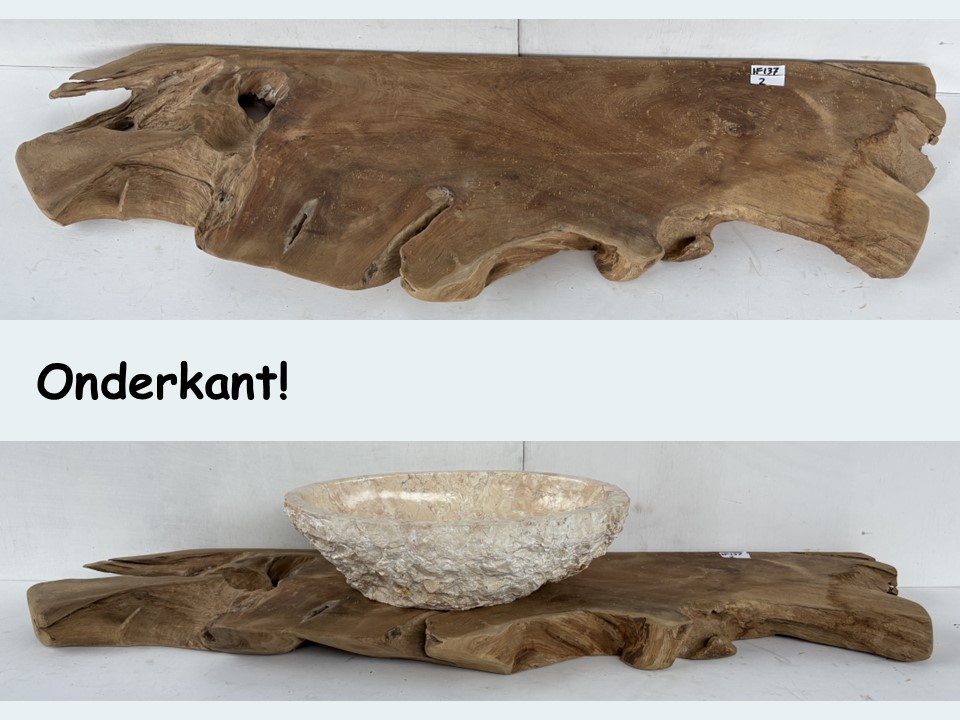 Plank van teak wortel IF137 (146x43cm)