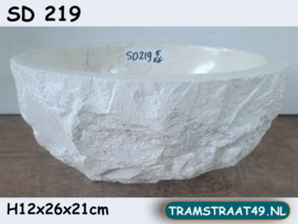 Wit / beige marmer fontein toilet SD219 (26x21cm)