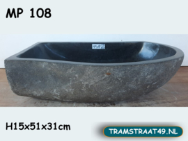 Riviersteen wastafel driehoek MP108