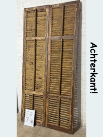 Antieke hoge deur shutters EG7-8 (set van 2 shutters )