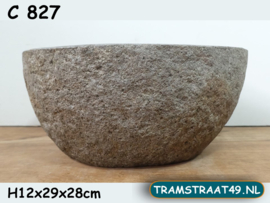 Toilet pompbak natuursteen C827 (29x28cm)