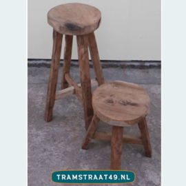 Lage ronde kruk - 45cm hoog