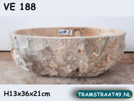 Kleurige ovale fontein toilet marmer VE188 (36x21cm)