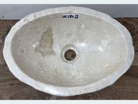Marmeren waskom toilet beige/wit UK285