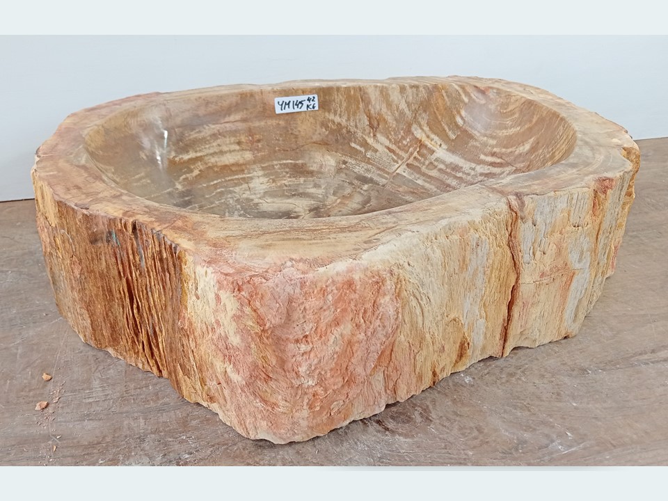 Waskom versteend hout YM145 (55x46cm)
