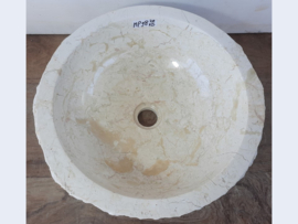 Opbouw wastafel rond wit/beige MP98 (Ø41cm)