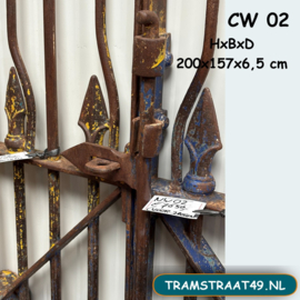 Hekwerk ijzeren 200 cm hoog NW02