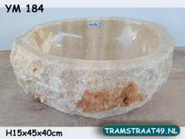 Lavabo natuursteen onyx YM184 (45x40cm)