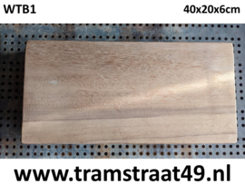 Fonteinplank rechte voorkant XS | suar hout | 40x20x6cm