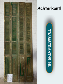 Groene franse shutters extra hoog (set van 4 shutters) EG1-15