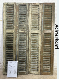 Vintage franse shutters laag (set van 4 shutters) EG3-24