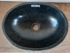 Rots riviersteen waskom ovaal klein MP84 (36x26cm)