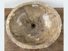 Pompbak riviersteen kleurig IC125 (41x36cm)