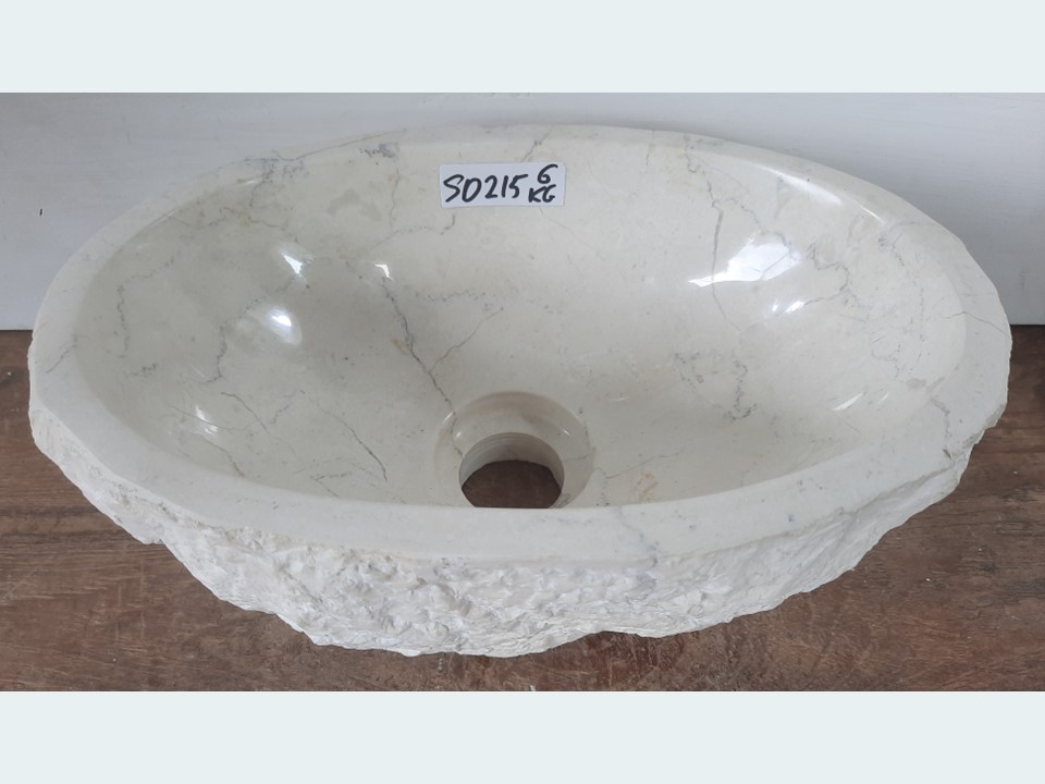 Fontein wc wit/beige natuursteen SD215 (31x21cm)