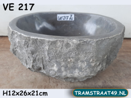 Waskom wc natuurlijk gevormd grijs  VE217 (26x21cm)