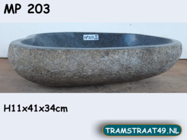 Riviersteen lavabo laag MP203 (41x34cm)