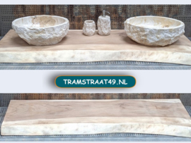 Wastafelblad suar natural 100 cm lang I diverse afmetingen