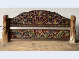 Antieke bankje houtsnijwerk KB11