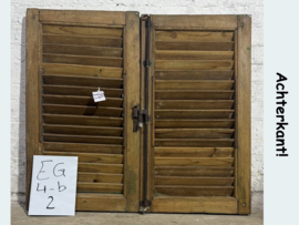 Meterkast deur / louvre luiken EG4B-2 (set van 2 luiken)
