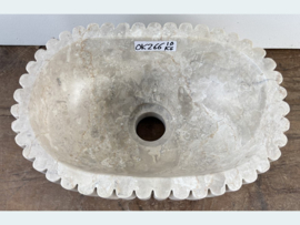 Waskom toilet ovaal uit marmer OK266 (30x20cm)