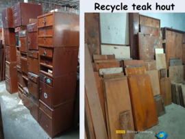 Fonteinplank | recycle teakhout plank | diverse afmetingen