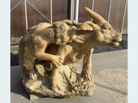 Stier beeld van natuursteen Onyx