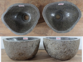 Set fontein toilet natuursteen C483 (26x22cm)