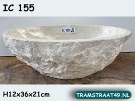 Fontein toilet wit/beige ovaal IC155 (36x21cm)