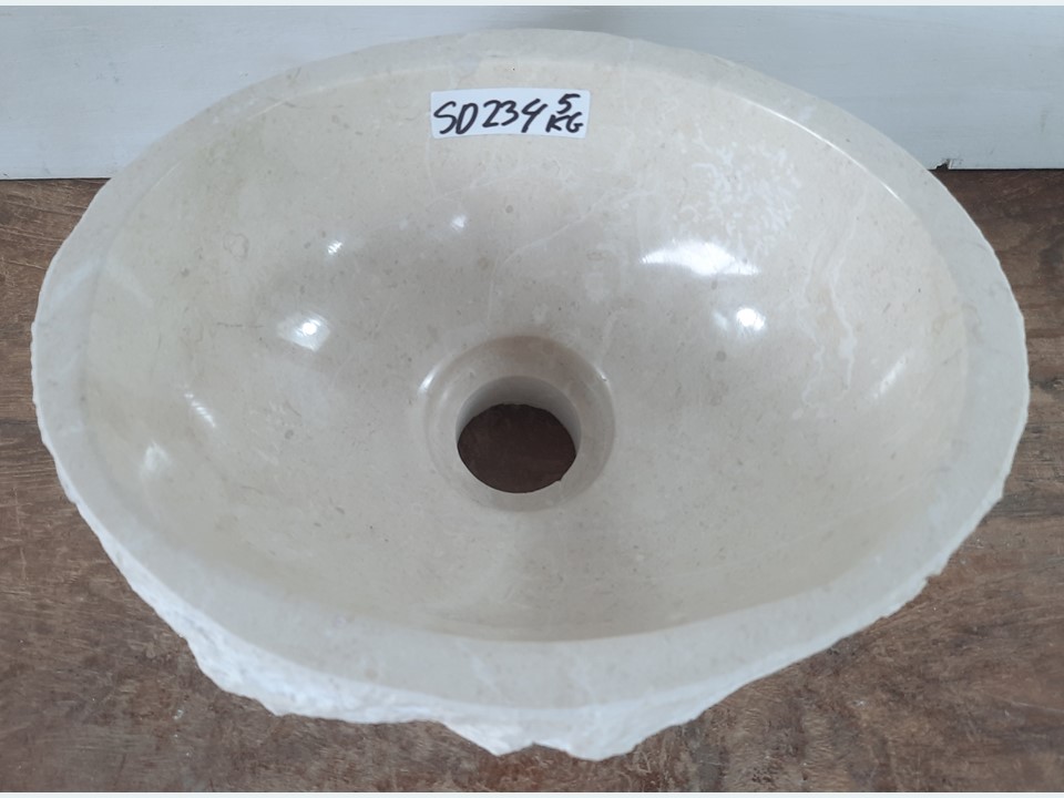 WC waskom riviersteen wit/beige SD234 (26x21cm)