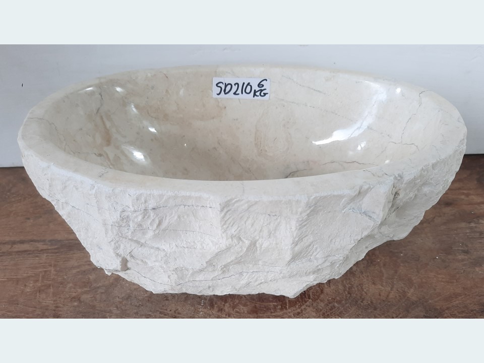 Wit / beige marmer fontein toilet SD210 (31x20cm)