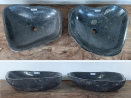 Set lage lavabo uit dezelfde steen SD55