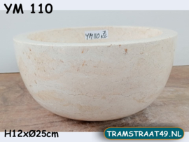 Fontein wc wit/beige rond YM110 (H12xØ25cm)