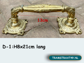 Vintage messing deurgreep / raamgreep