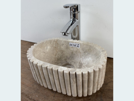Waskom toilet ovaal uit marmer OK266 (30x20cm)