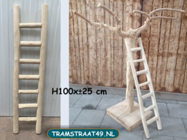 Ladder voor vogels van koffiehout / javahout