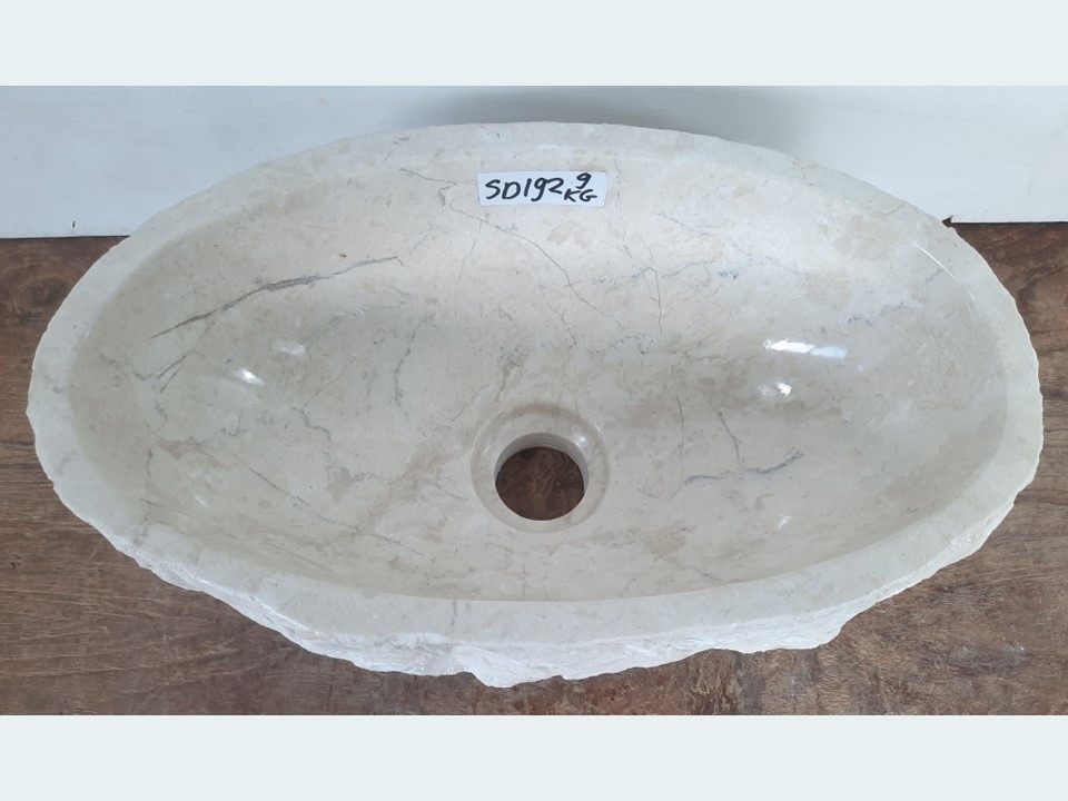 Fontein toilet wit/beige riviersteen SD192 (36x21cm)