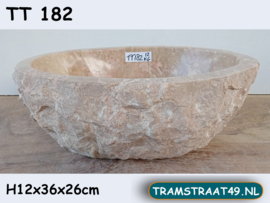 Kleine pompbak riviersteen kleurig TT182 (36x26cm)