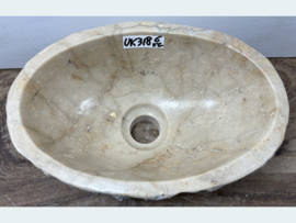 Kleurige ovale fontein toilet riviersteen UK318 (30x20cm)
