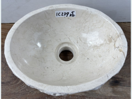 Fonteintje toilet beige / wit marmer IC239