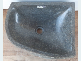 Driehoek waskom riviersteen MP147 (41x33cm)
