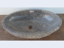 Grijs / beige waskom ovaal TT109 (61x40cm)