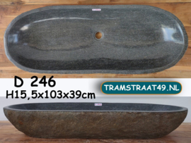 Natuursteen trog wasbak (103x39cm)