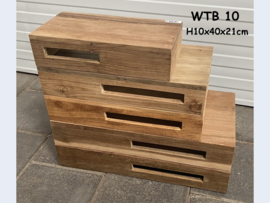 Fonteinplank met handdoek uitsparing | recycle teakhout | diverse afmetingen