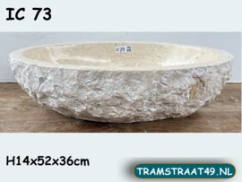 Marmeren waskom beige/wit IC73