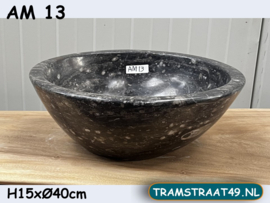 Ronde pompbak ammoniet fossiel AM13 (H15xØ40cm)