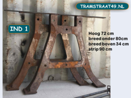 Industriële tafelpoot 72 cm hoog - per 2 IND1